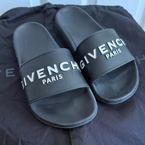 Givenchy Black and White Unisex Slide Sandals